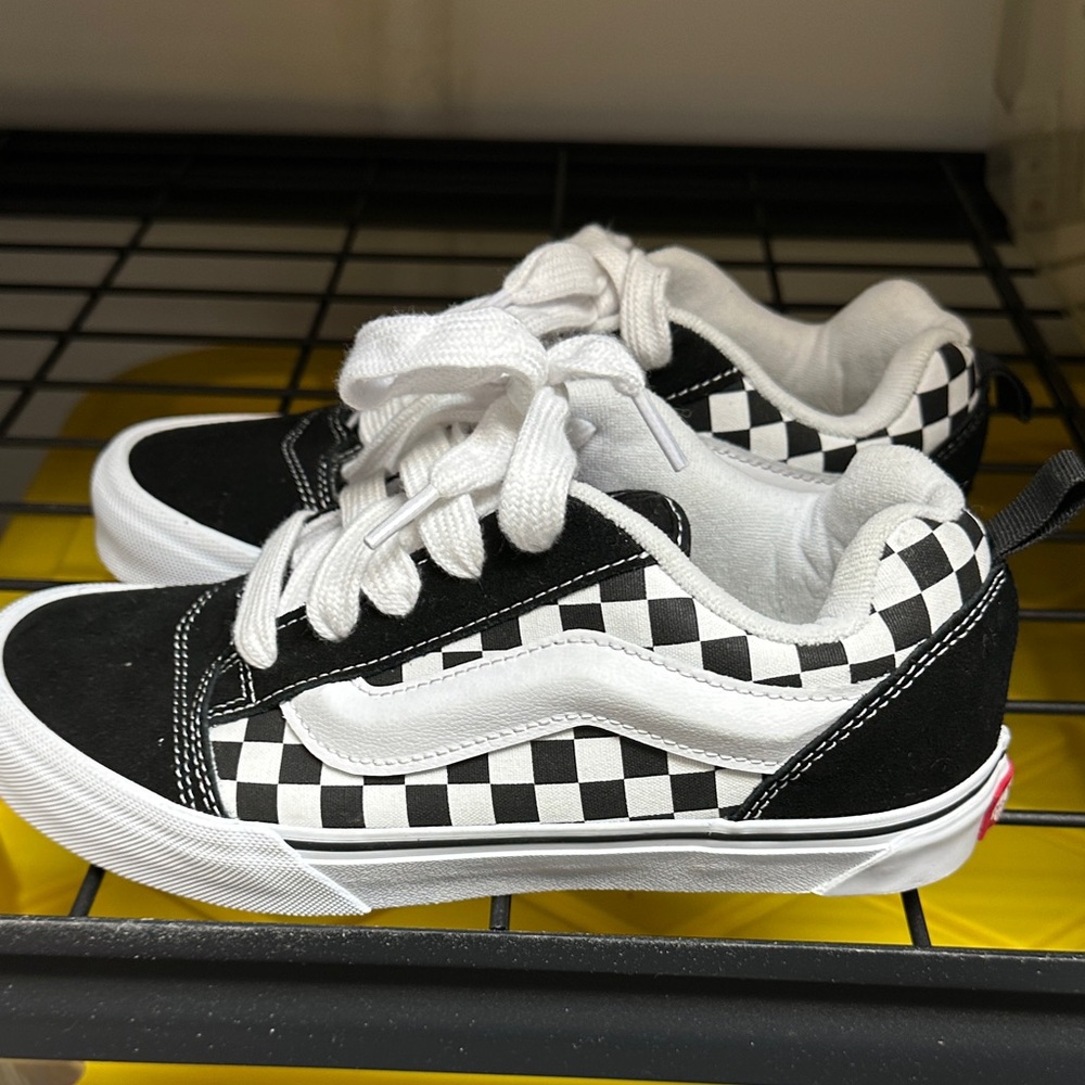 Vans Kids Checkered Black and White Sneakers